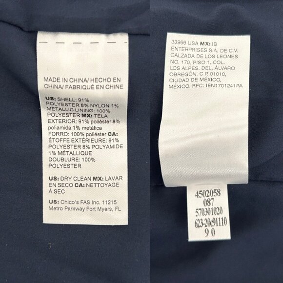 Chico’s Tweed Playful Plaid Mid Length Open Front Blazer Jacket NWT (4P) - Picture 15 of 16